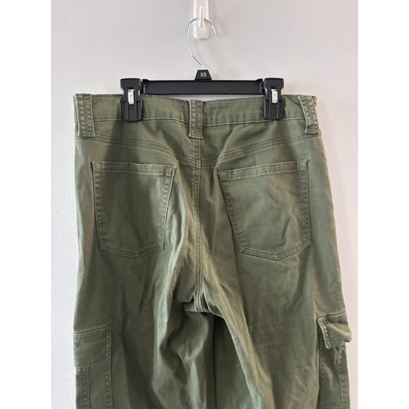 Project Indigo Womens Cargo Pants Size 9 Green Utility Streetwear Denim - Picture 5 of 6